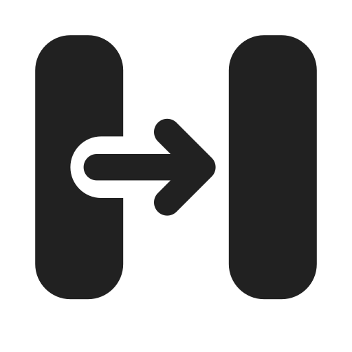 Ic, fluent, column, arrow, right, filled icon