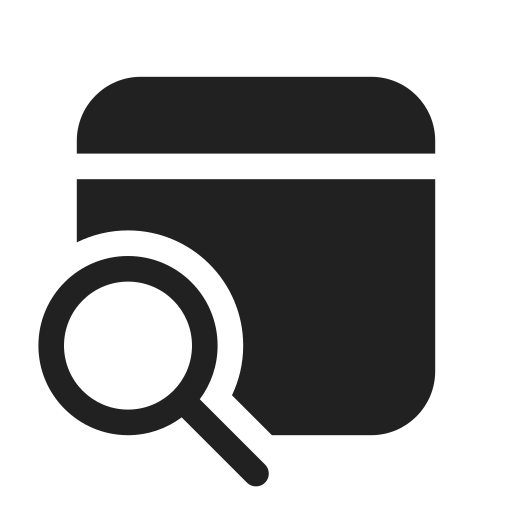 Ic, fluent, calendar, search, filled icon