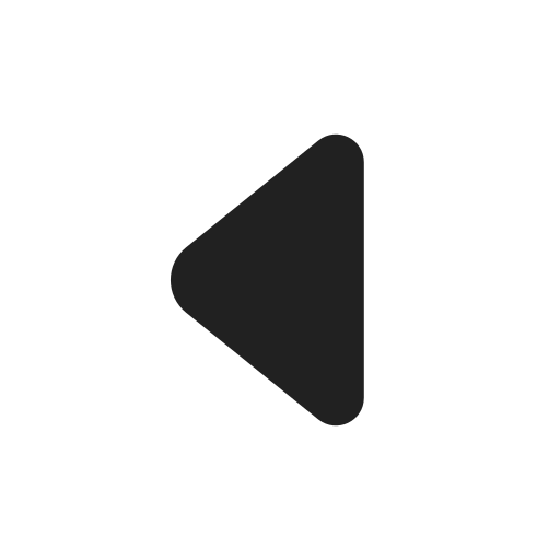 Ic, fluent, caret, left, filled icon