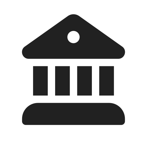 Ic, fluent, building, bank, filled icon
