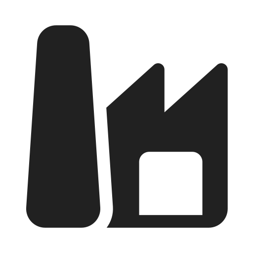 Ic, fluent, building, factory, filled icon