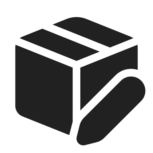 Ic, fluent, box, edit, filled icon