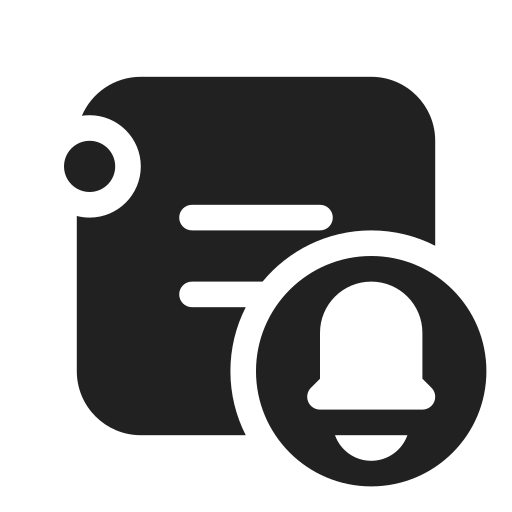 Ic, fluent, channel, alert, filled icon
