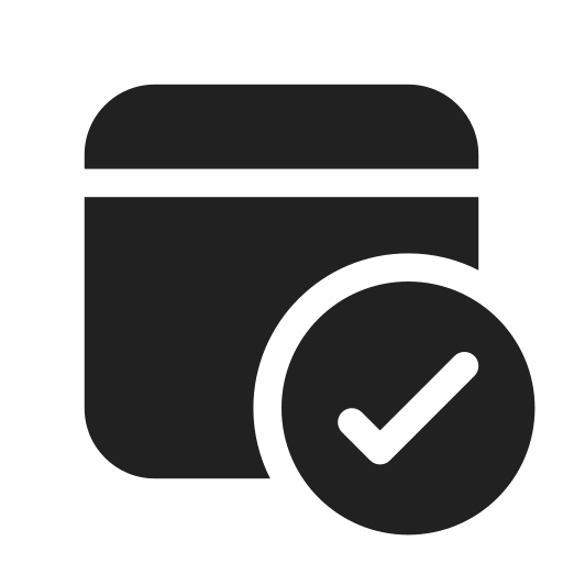 Ic, fluent, calendar, checkmark, filled icon