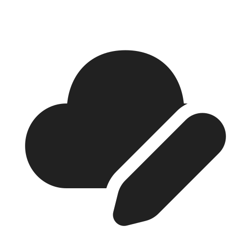 Ic, fluent, cloud, edit, filled icon