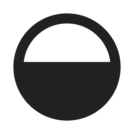 Ic, fluent, circle, half, fill, filled icon