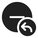 Ic,Fluent,Subtract,Circle,Arrow,Back,Filled ok 