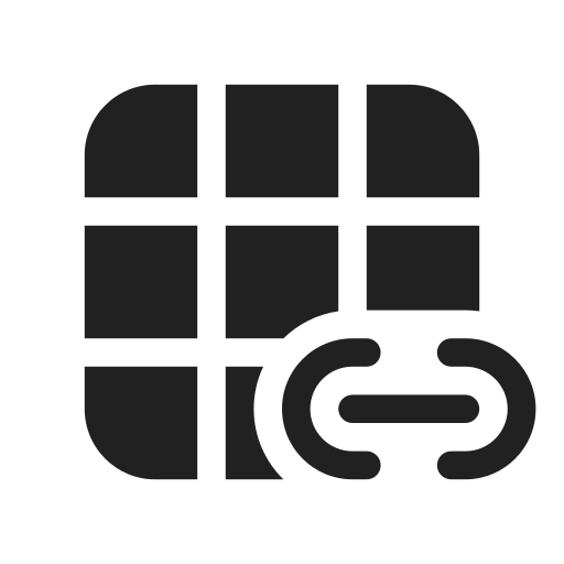 Ic, fluent, table, link, filled icon