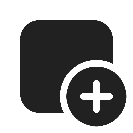 Ic, fluent, square, add, filled icon