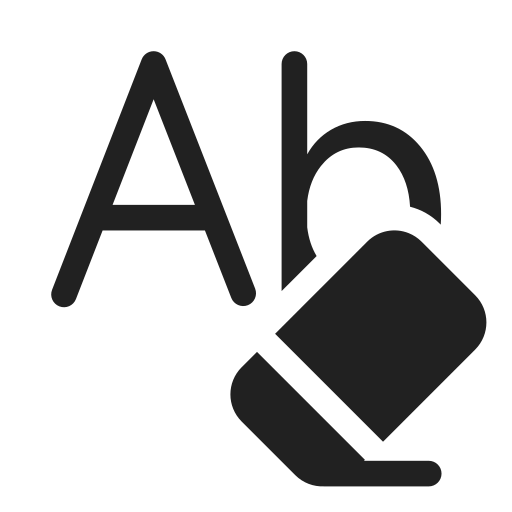 Ic, fluent, text, clear, formatting, filled icon