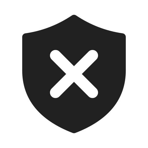 Ic, fluent, shield, dismiss, filled icon