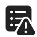 Ic,Fluent,Text,Bullet,List,Square,Warning,Filled