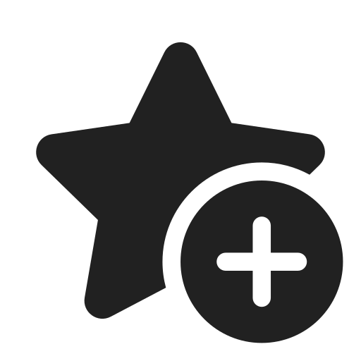 Ic, fluent, star, add, filled icon