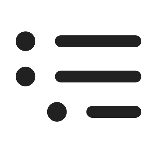 Ic, fluent, text, bullet, list, tree, filled icon