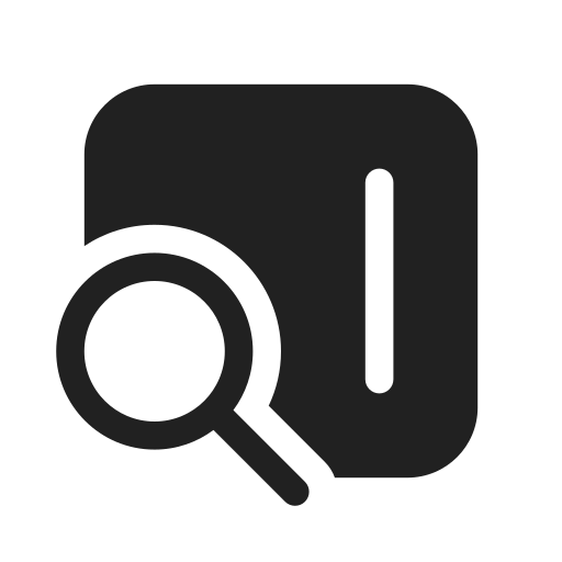 Ic, fluent, sidebar, search, ltr, filled icon