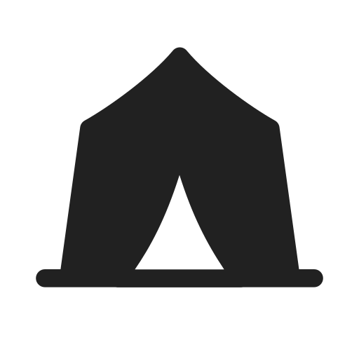 Ic, fluent, tent, filled icon