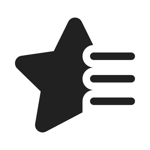 Ic, fluent, star, line, horizontal, 3, filled icon