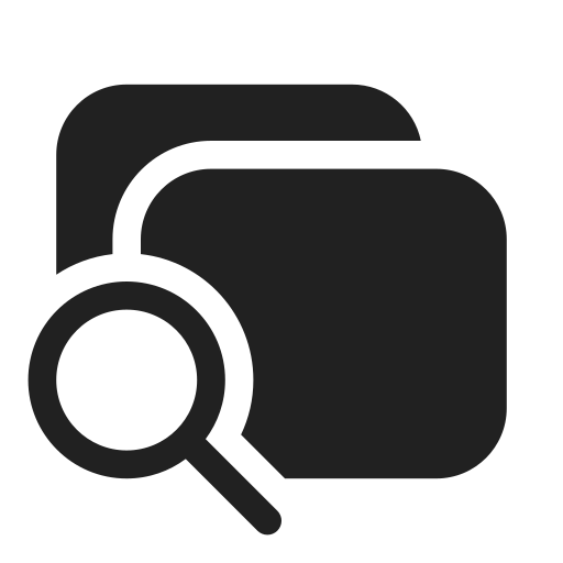 Ic, fluent, slide, multiple, search, filled icon