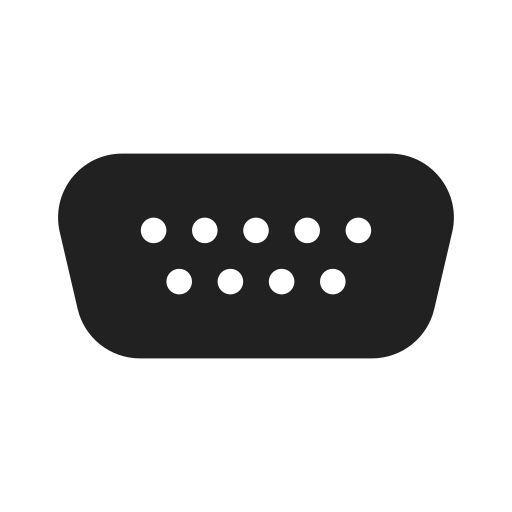 Ic, fluent, serial, port, filled icon