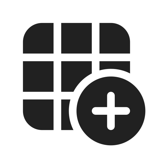 Ic, fluent, table, add, filled icon