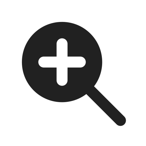 Ic, fluent, zoom, in, filled icon