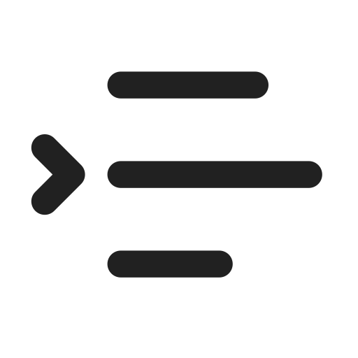 Ic, fluent, text, indent, increase, ltr, filled icon