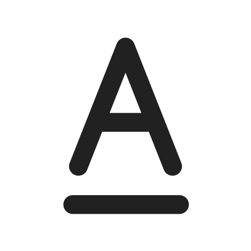 Ic, fluent, text, underline, filled icon