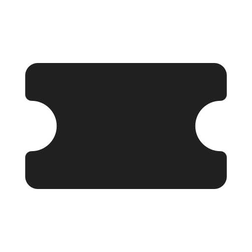 Ic, fluent, ticket, horizontal, filled icon