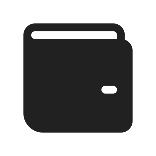 Ic, fluent, wallet, filled icon