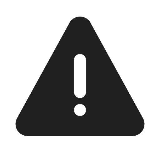 Ic, fluent, warning, filled icon
