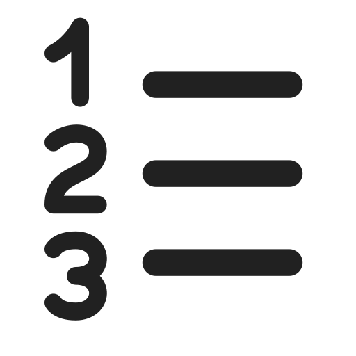 Ic, fluent, text, number, list, ltr, filled icon