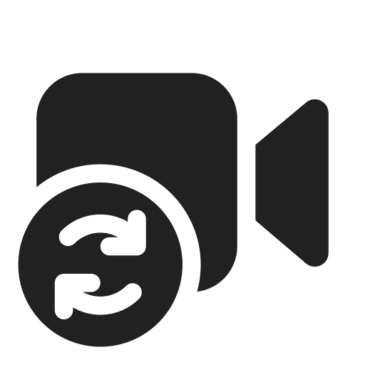 Ic, fluent, video, sync, filled icon