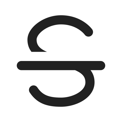Ic, fluent, text, strikethrough, filled icon