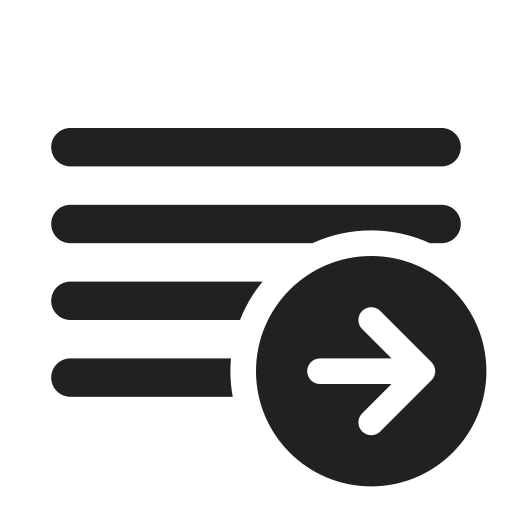 Ic, fluent, text, grammar, arrow, right, filled icon