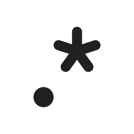 Ic, fluent, text, period, asterisk, filled icon
