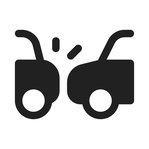 Ic, fluent, vehicle, car, collision, filled icon