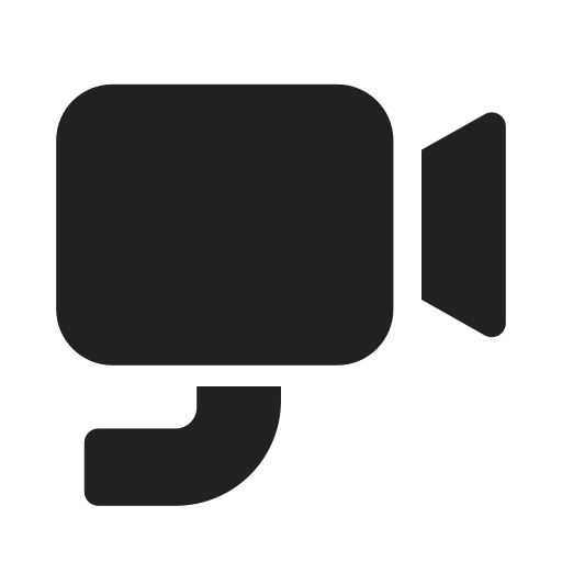 Ic, fluent, video, security, filled icon