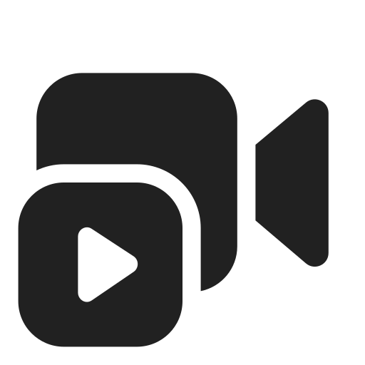 Ic, fluent, video, recording, filled icon