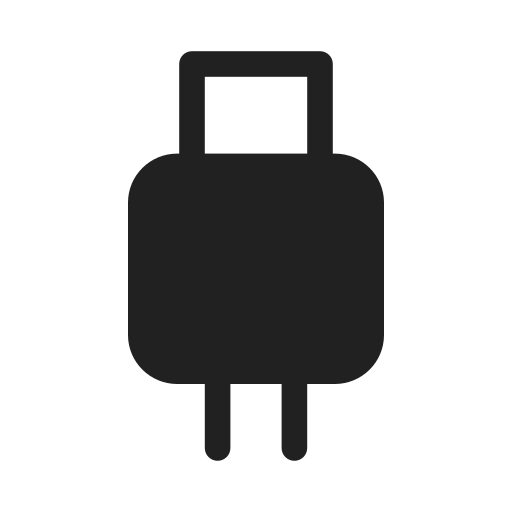 Ic, fluent, usb, plug, filled icon