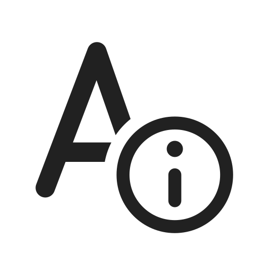 Ic, fluent, text, font, info, filled icon