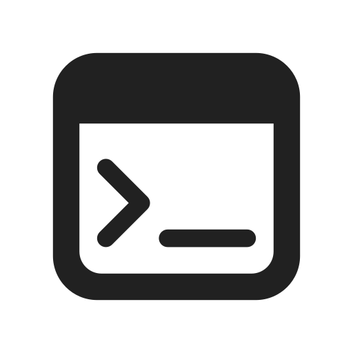 Ic, fluent, window, console, filled icon