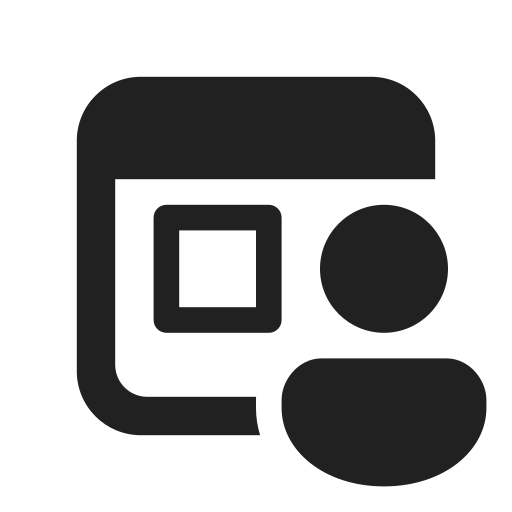 Ic, fluent, window, ad, person, filled icon