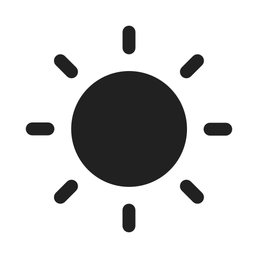 Ic, fluent, weather, sunny, filled icon
