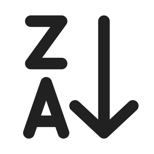 Ic, fluent, text, sort, descending, filled icon