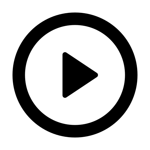 Play, circle, video icon