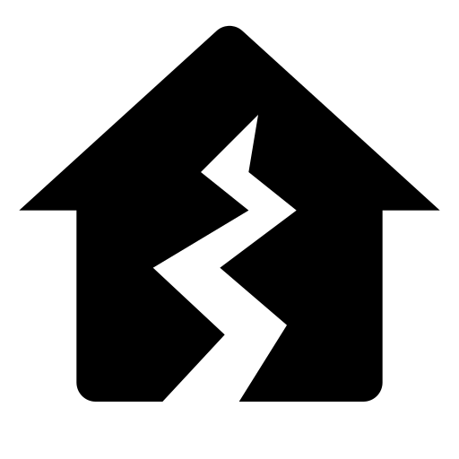 Earthquake, fill icon