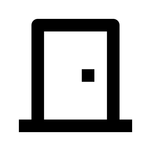 Door, closed, line icon