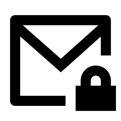Mail, lock, line icon