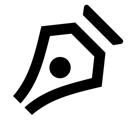 Pen, nib, line icon