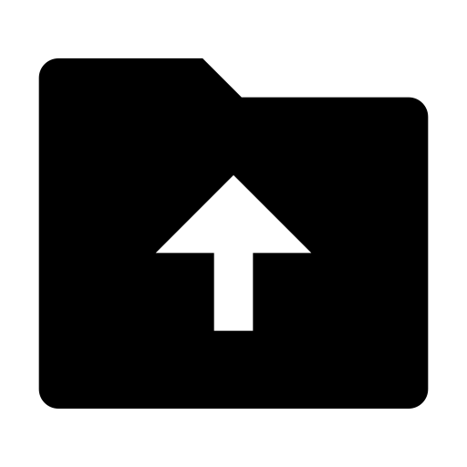 Folder, upload, fill icon